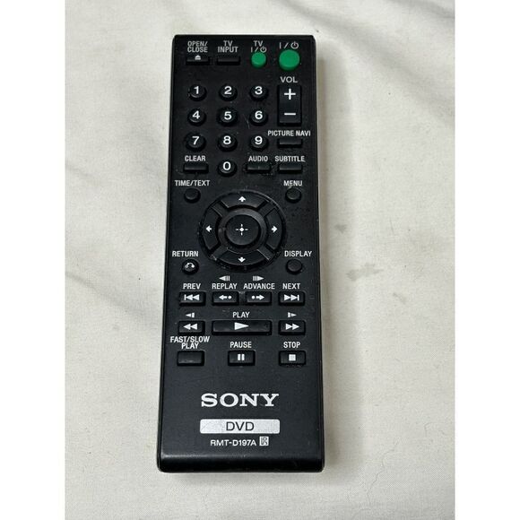 Genuine Sony DVD Remote Control RMT-D197A DVP-CX985V DVP-NS611H DVP-NS611HP - Picture 1 of 2